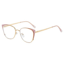 Load image into Gallery viewer, Cat Eye Anti-blue Light Glasses Women Men Metal Spring Leg Eyeglass Frame Optical Computer Glasses Wholesale