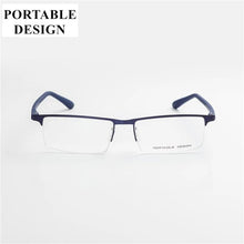 Load image into Gallery viewer, Design Men Style Titanium Alloy Half Rim Eye Glasses Fashion Men&#39;s Eyeglasses Casual Optical Frame for men