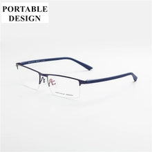Load image into Gallery viewer, Design Men Style Titanium Alloy Half Rim Eye Glasses Fashion Men&#39;s Eyeglasses Casual Optical Frame for men