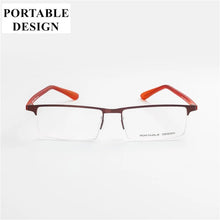 Load image into Gallery viewer, Design Men Style Titanium Alloy Half Rim Eye Glasses Fashion Men&#39;s Eyeglasses Casual Optical Frame for men