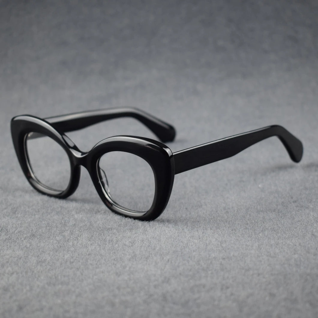 Designer Acetate Cateye Round Eyeglass Frame Optical Glasses Men Women Handmade Vintage Myopia Prescription Eyewear #220
