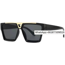Load image into Gallery viewer, European and American integrated metal flat top square trendy street photo sunglasses retro ins style