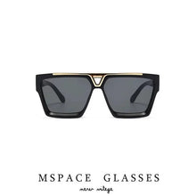 Load image into Gallery viewer, European and American integrated metal flat top square trendy street photo sunglasses retro ins style