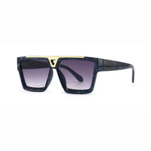 Load image into Gallery viewer, European and American integrated metal flat top square trendy street photo sunglasses retro ins style