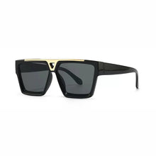 Load image into Gallery viewer, European and American integrated metal flat top square trendy street photo sunglasses retro ins style