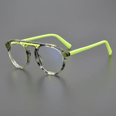 Color Match Glasses Frame Round Women Acetate  Optical Eyewear Men Myopia hyperopia Prescription Presbyopia Eyewear