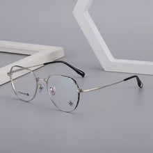Load image into Gallery viewer, Fashion  Eyeglasses Frame Stuffed and Handsome Pure Titanium Plate Round Retro Pattern Women&#39;s Glasses Full Frame 6687
