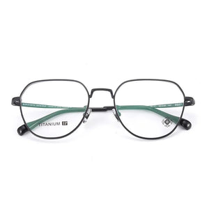 Fashion  Eyeglasses Frame Stuffed and Handsome Pure Titanium Plate Round Retro Pattern Women's Glasses Full Frame 6687