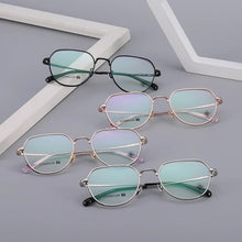 Load image into Gallery viewer, Fashion  Eyeglasses Frame Stuffed and Handsome Pure Titanium Plate Round Retro Pattern Women&#39;s Glasses Full Frame 6687