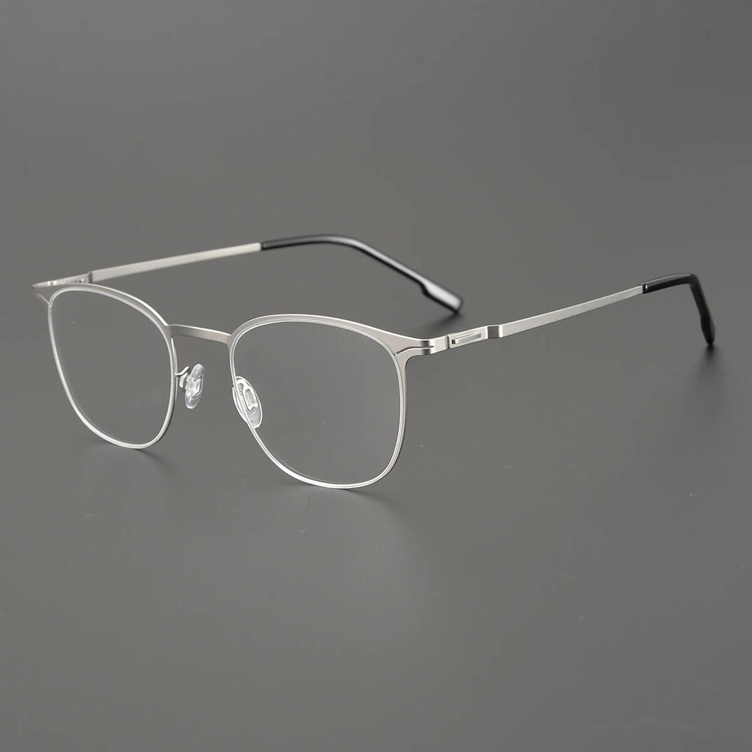 Germany Titanium Alloy Glasses Frames Square Screwless Elastic Ultra-light 7g Men Optical Prescription Diopter Eyeglasses