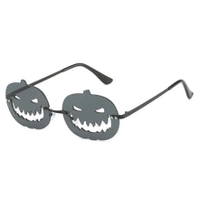 Carica l&#39;immagine nel visualizzatore di Gallery, Halloween Personalized Pumpkin Sunglasses Men Women with Oval Large Frame Hollow Out Funny Sunglasses