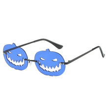 Carica l&#39;immagine nel visualizzatore di Gallery, Halloween Personalized Pumpkin Sunglasses Men Women with Oval Large Frame Hollow Out Funny Sunglasses
