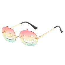 Carica l&#39;immagine nel visualizzatore di Gallery, Halloween Personalized Pumpkin Sunglasses Men Women with Oval Large Frame Hollow Out Funny Sunglasses