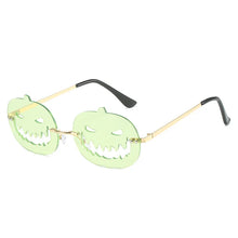 Carica l&#39;immagine nel visualizzatore di Gallery, Halloween Personalized Pumpkin Sunglasses Men Women with Oval Large Frame Hollow Out Funny Sunglasses