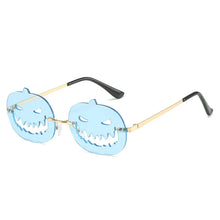 Carica l&#39;immagine nel visualizzatore di Gallery, Halloween Personalized Pumpkin Sunglasses Men Women with Oval Large Frame Hollow Out Funny Sunglasses