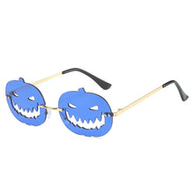 Carica l&#39;immagine nel visualizzatore di Gallery, Halloween Personalized Pumpkin Sunglasses Men Women with Oval Large Frame Hollow Out Funny Sunglasses