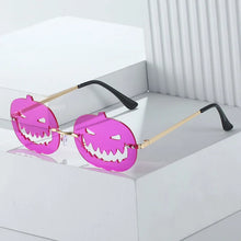 Carica l&#39;immagine nel visualizzatore di Gallery, Halloween Personalized Pumpkin Sunglasses Men Women with Oval Large Frame Hollow Out Funny Sunglasses