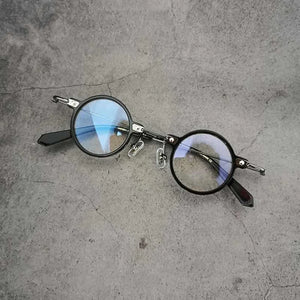 Hand-Made Retro Acetate Eyeglasses Frame Men Women Super Small Circle High Prescription Myopia Glasses Custom