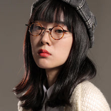 Load image into Gallery viewer, Hand-Made Retro Acetate Eyeglasses Frame Men Women Super Small Circle High Prescription Myopia Glasses Custom