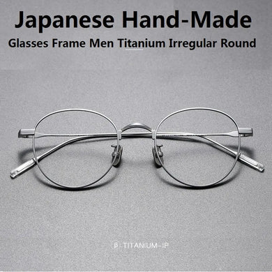 Japanese Handmade Eyeglasses Ultra Light Titanium Glasses Frame Men Vintage Rectangle Optical Eyewear Women Blue Light Gafas