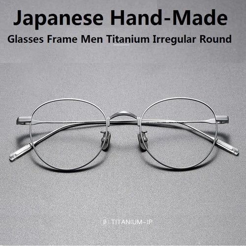Japanese Handmade Eyeglasses Ultra Light Titanium Glasses Frame Men Vintage Rectangle Optical Eyewear Women Blue Light Gafas