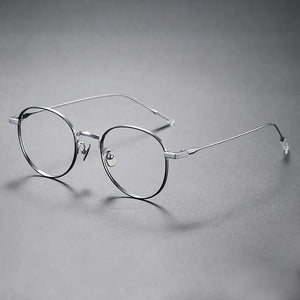 Japanese Handmade Eyeglasses Ultra Light Titanium Glasses Frame Men Vintage Rectangle Optical Eyewear Women Blue Light Gafas
