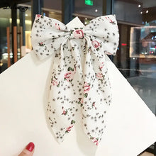 Load image into Gallery viewer, New Korean Floral Butterfly Bow Hairpins Elegant and Fresh Fabric Hair Clip Duckbill Clamp Headwear Hair Accessories for Women