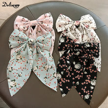 Load image into Gallery viewer, New Korean Floral Butterfly Bow Hairpins Elegant and Fresh Fabric Hair Clip Duckbill Clamp Headwear Hair Accessories for Women