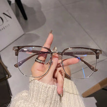Load image into Gallery viewer, Large Size 15.8cm Myopia Glasses Frame for Men&#39;s Half Frame Eyewear No Degree