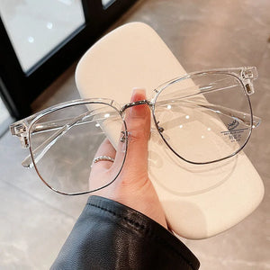 Large Size 15.8cm Myopia Glasses Frame for Men's Half Frame Eyewear No Degree