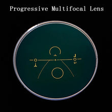 Load image into Gallery viewer, New Men Metal Semirim Business Progressive Reading Glasses Old Man Look Near Far Hyperopia Spectacles Male Presbyopia Eyeglasses