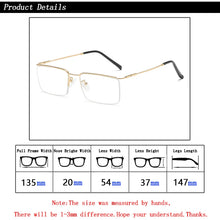Load image into Gallery viewer, New Men Metal Semirim Business Progressive Reading Glasses Old Man Look Near Far Hyperopia Spectacles Male Presbyopia Eyeglasses