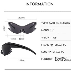 Men Sports Hiking Sunglasses Women Cycling Driving Sun Glasses Y2K Spicy Girls Glasses  Futuristic Feeling Eyewear