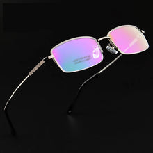 Carica l&#39;immagine nel visualizzatore di Gallery, Men&#39;s Half-Frame Titanium Alloy Business Glasses Frame , Square Optical Myopia Glass&#39;s Frames F1836