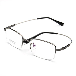 Men's Half-Frame Titanium Alloy Business Glasses Frame , Square Optical Myopia Glass's Frames F1836