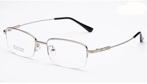 Men's Half-Frame Titanium Alloy Business Glasses Frame , Square Optical Myopia Glass's Frames F1836