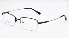 Carica l&#39;immagine nel visualizzatore di Gallery, Men&#39;s Half-Frame Titanium Alloy Business Glasses Frame , Square Optical Myopia Glass&#39;s Frames F1836