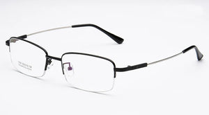 Men's Half-Frame Titanium Alloy Business Glasses Frame , Square Optical Myopia Glass's Frames F1836