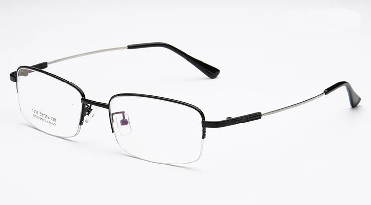 Men's Half-Frame Titanium Alloy Business Glasses Frame , Square Optical Myopia Glass's Frames F1836