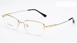 Men's Half-Frame Titanium Alloy Business Glasses Frame , Square Optical Myopia Glass's Frames F1836
