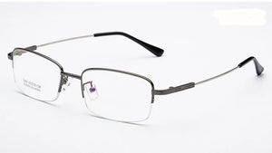 Men's Half-Frame Titanium Alloy Business Glasses Frame , Square Optical Myopia Glass's Frames F1836
