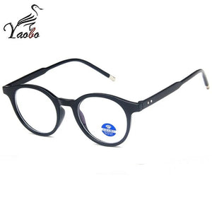 Oval Small Frame Glasses Men Women Anti-blue Anti-fatigue RetroFlat glasses Anti-radiation glasses frame computer frame