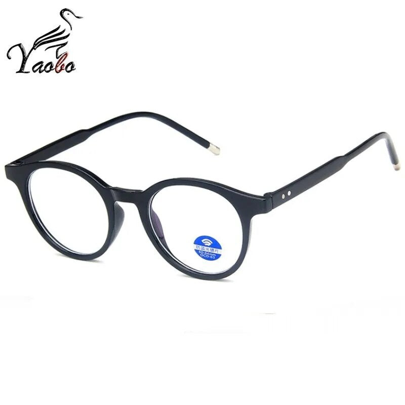 Oval Small Frame Glasses Men Women Anti-blue Anti-fatigue RetroFlat glasses Anti-radiation glasses frame computer frame