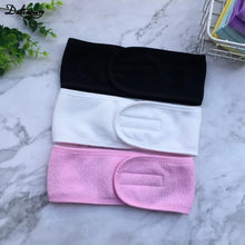 Load image into Gallery viewer, New Pink Soft Toweling Girls Hair Headbands for Face Washing Bath Makeup Hair Band for Women Adjustable SPA Facial Headband