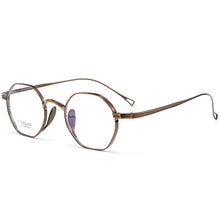 Load image into Gallery viewer, Polygonal Glasses Frame Pure Titanium Myopia Glasses Frame Women Men Designer Retro Flat Glasses Frames