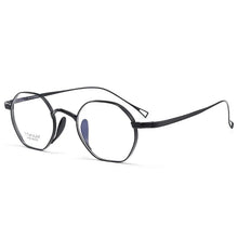 Load image into Gallery viewer, Polygonal Glasses Frame Pure Titanium Myopia Glasses Frame Women Men Designer Retro Flat Glasses Frames