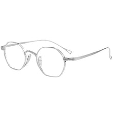 Load image into Gallery viewer, Polygonal Glasses Frame Pure Titanium Myopia Glasses Frame Women Men Designer Retro Flat Glasses Frames