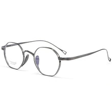 Load image into Gallery viewer, Polygonal Glasses Frame Pure Titanium Myopia Glasses Frame Women Men Designer Retro Flat Glasses Frames