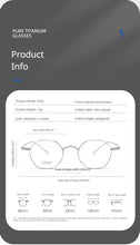Load image into Gallery viewer, Polygonal Glasses Frame Pure Titanium Myopia Glasses Frame Women Men Designer Retro Flat Glasses Frames