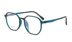 Polygonal Plastic Steel Spectacle Frame Men's Retro Fashionable Eyeglasses Women's Lightweight Comfortable Myopia Eyewears